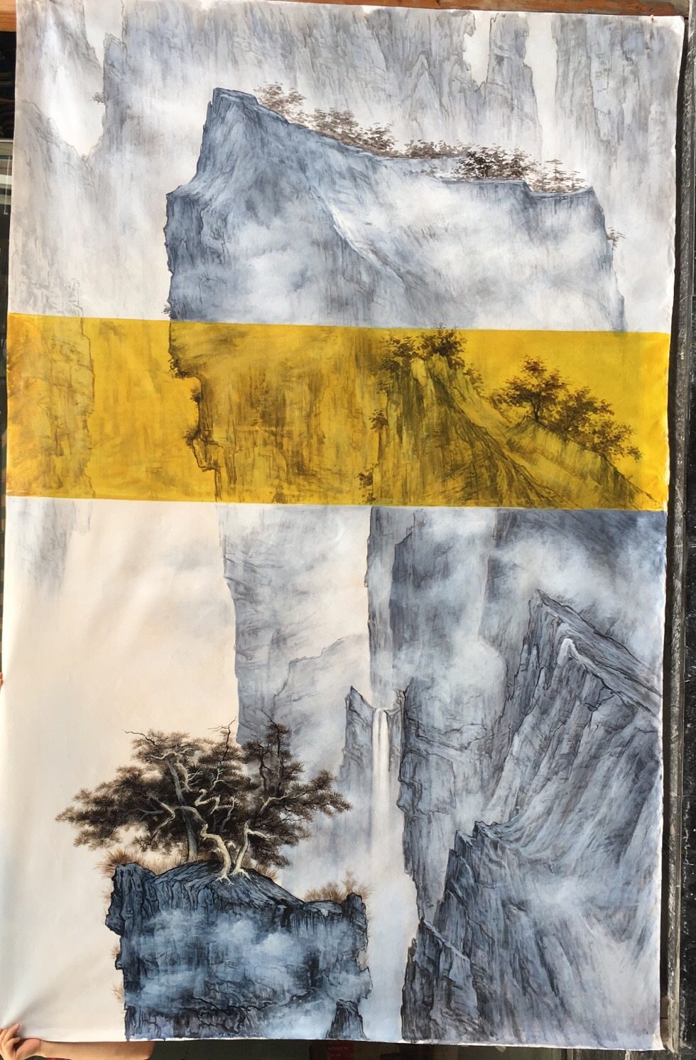 Work in progress in the studio