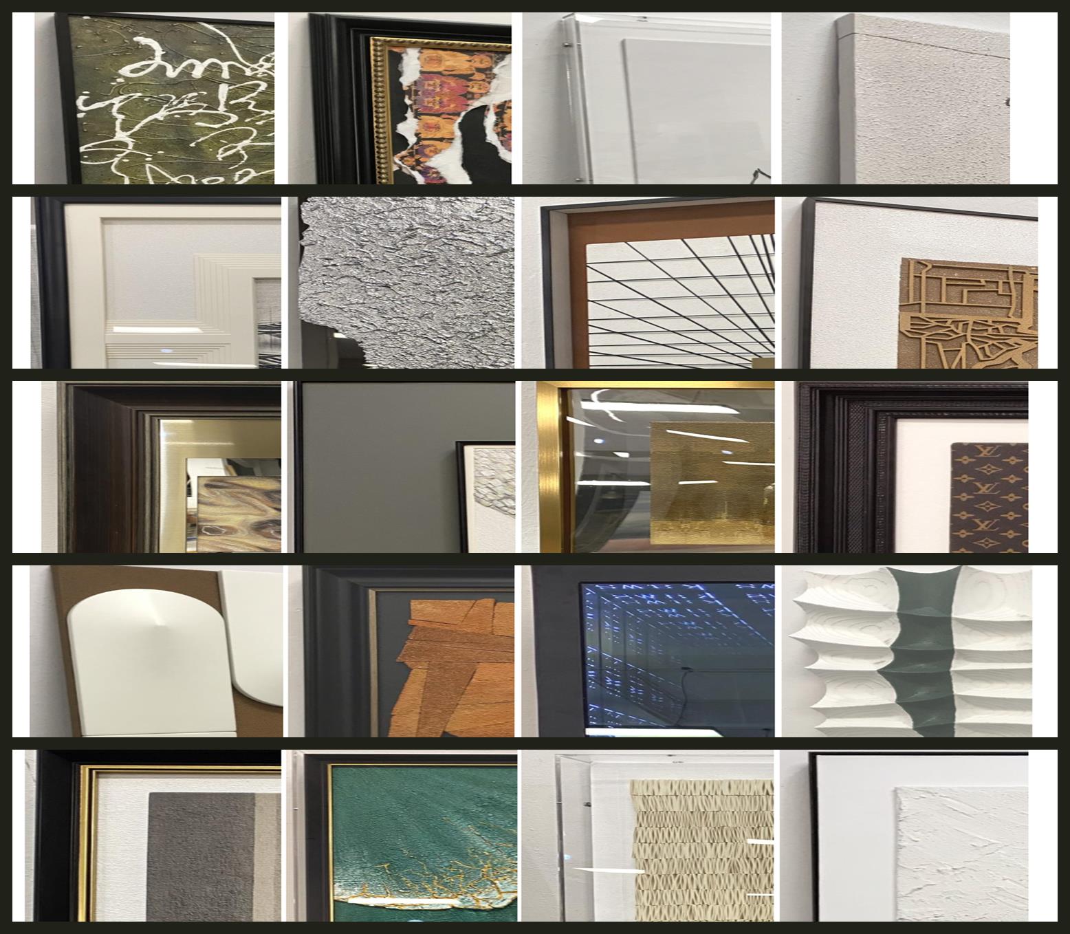 Art mounting and framing options